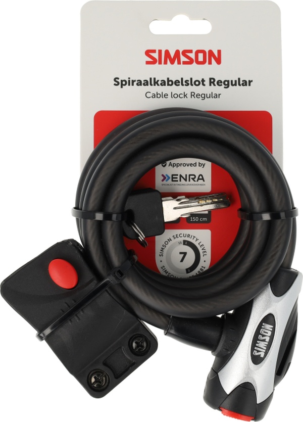 Spiraalkabelslot Simson Regular size XL - 10mm x 150cm