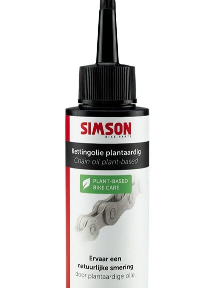 Kettingolie Simson plantaardig - zwart/rood