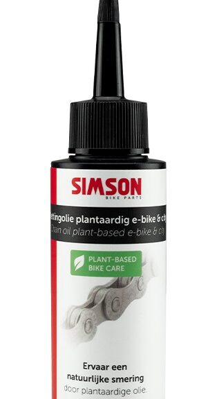 Kettingolie Simson plantaardig voor E-bike & city bike - zwart/rood
