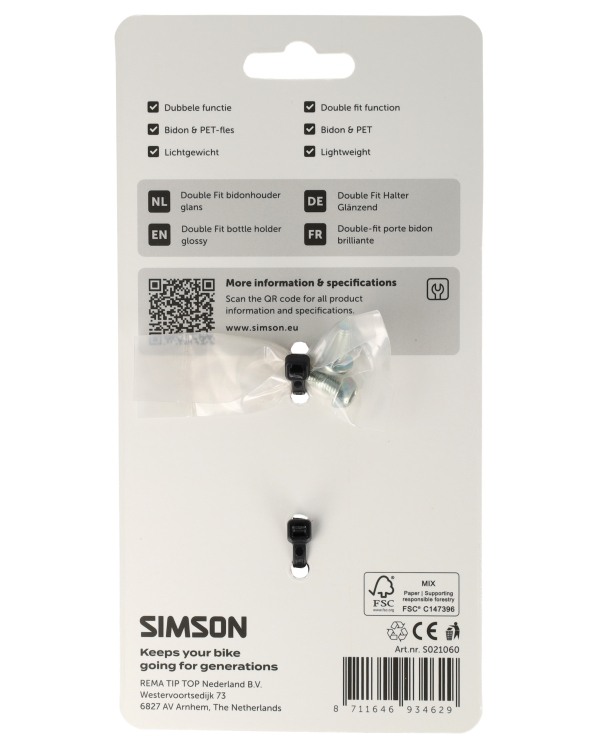 Bidonhouder Simson Double Fit - zwart - Afbeelding 5