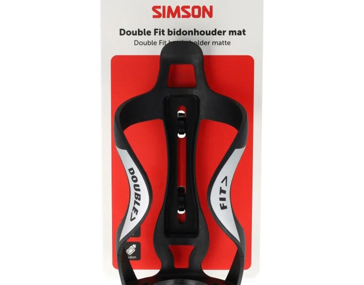 Simson Double Fit fles- en bidonhouder mat zwart