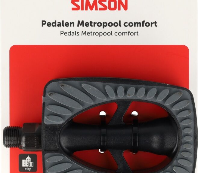 Pedaalset Simson Metropool Comfort - zwart
