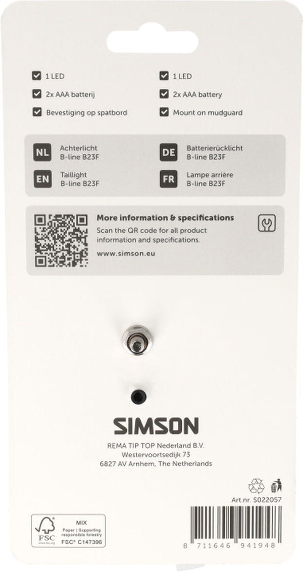 Achterlicht Simson aurora B-line b23f - Afbeelding 3