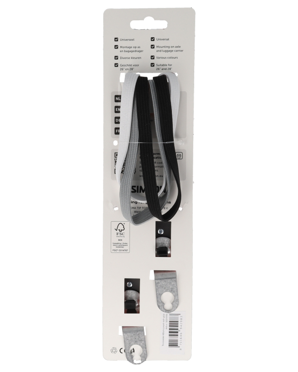 Triobinder Simson 60cm - zwart/wit/grijs - Afbeelding 3