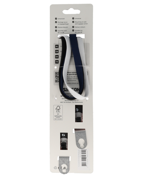 Triobinder Simson 60cm - zwart/blauw/wit - Afbeelding 3