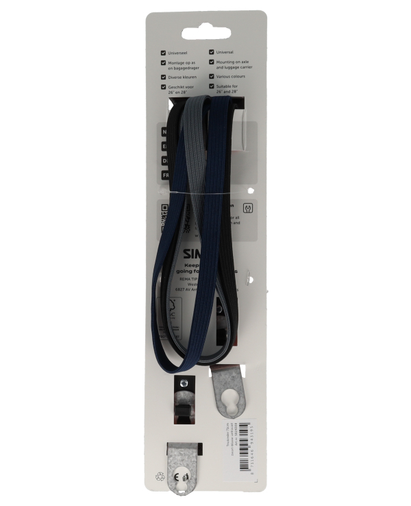 Triobinder Simson 71cm - zwart/blauw/ antraciet - Afbeelding 3