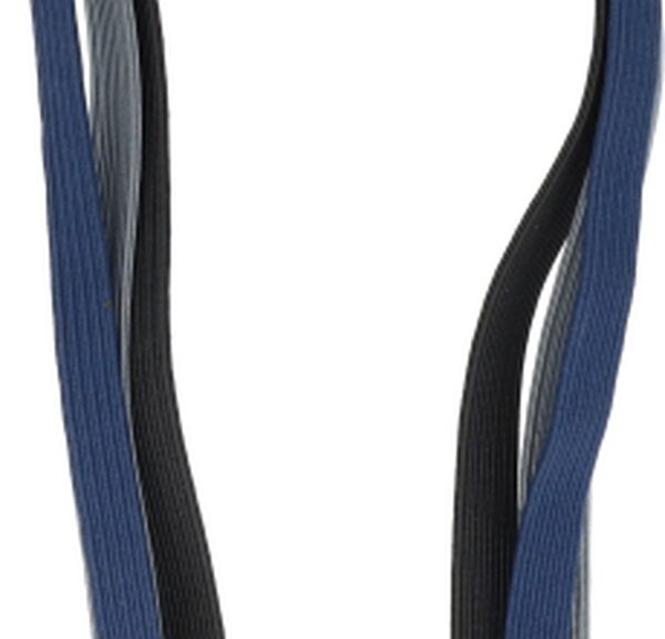Karabijnhaakbinder Simson 60cm - zwart/blauw/antraciet