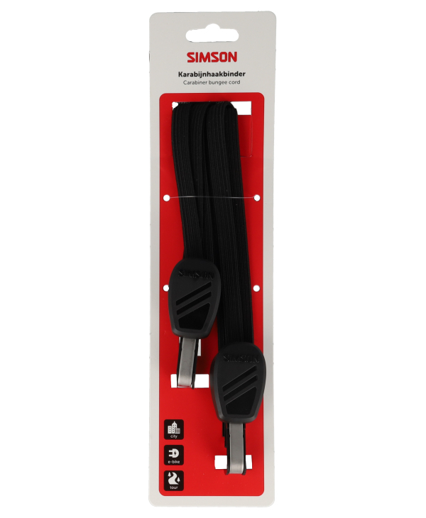 Karabijnhaakbinder Simson 71cm - zwart
