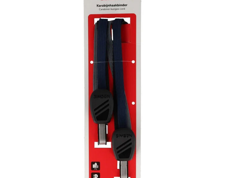 Karabijnhaakbinder Simson 71cm - zwart/blauw/antraciet