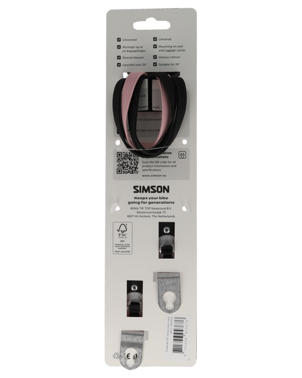 Triobinder Simson 24i meisje - zwart/rose - Afbeelding 3
