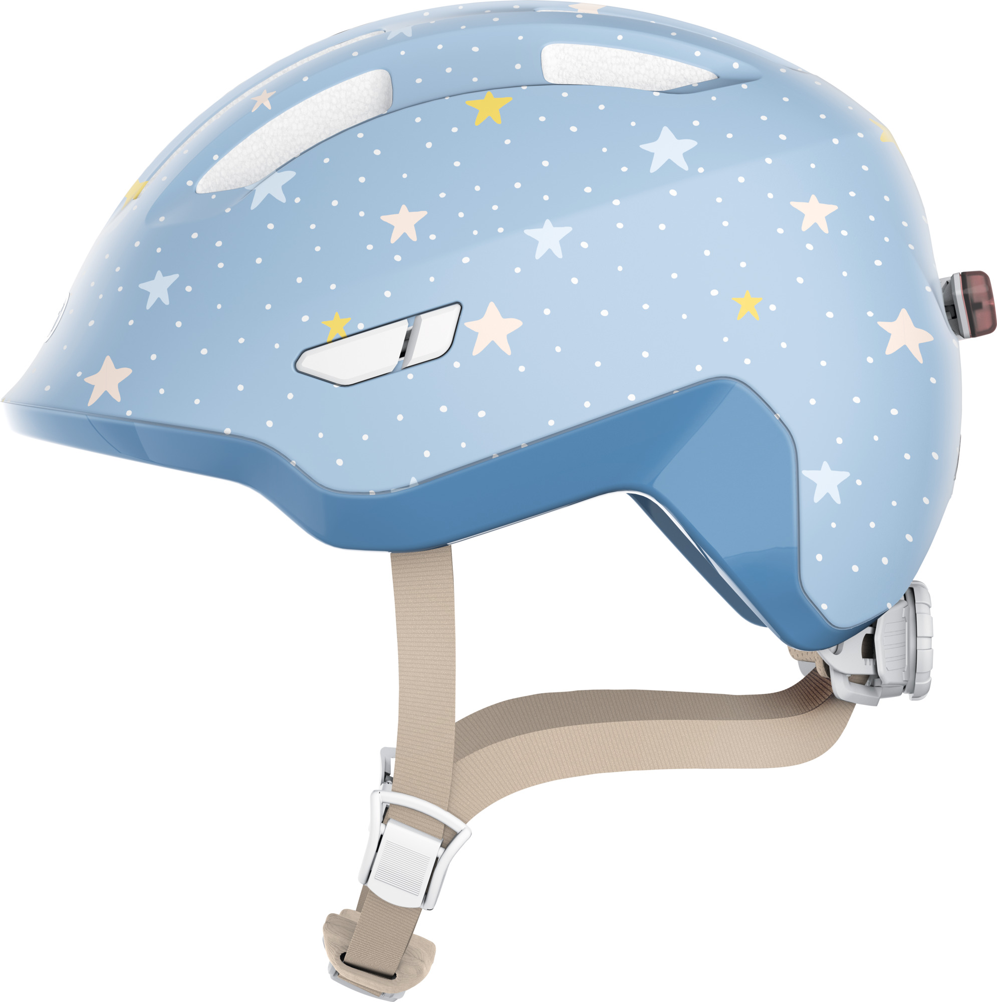 Abus helm Smiley 3.0 FL ACE LED pure bluestars S 45-50cm