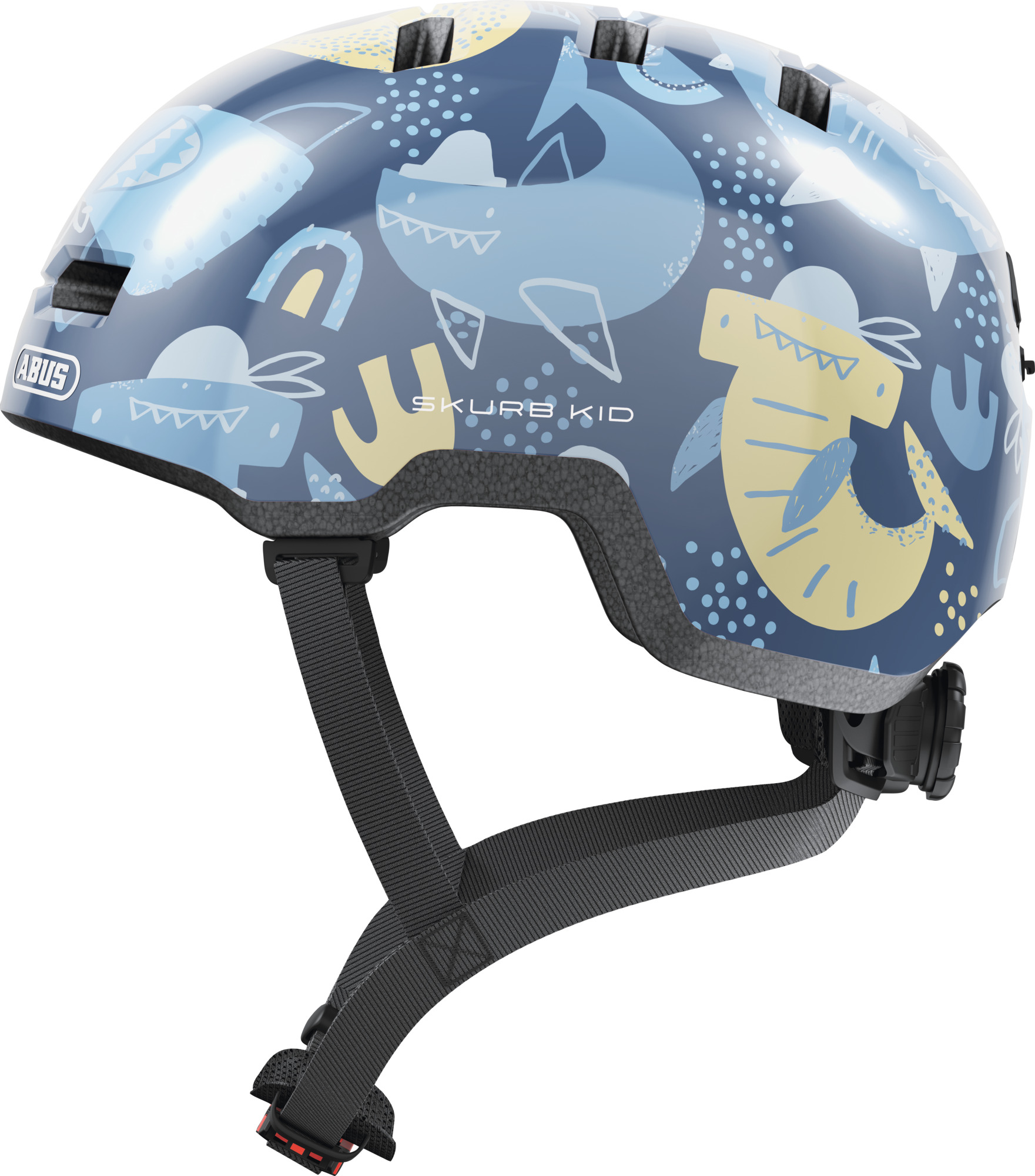 Abus helm Skurb Kid blue sharks M 50-55cm