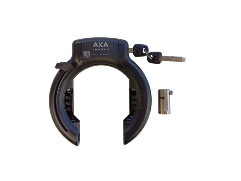Axa ringslot Imenso large zwart + accuslot Bosch Powertube