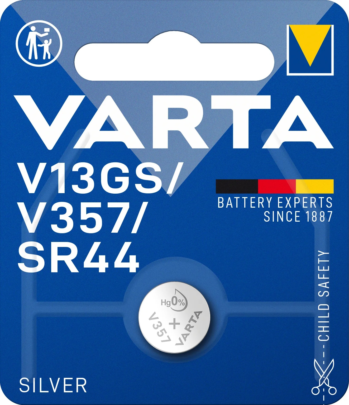 Varta batterij V13GS/V357/SR44 silver 1,5V