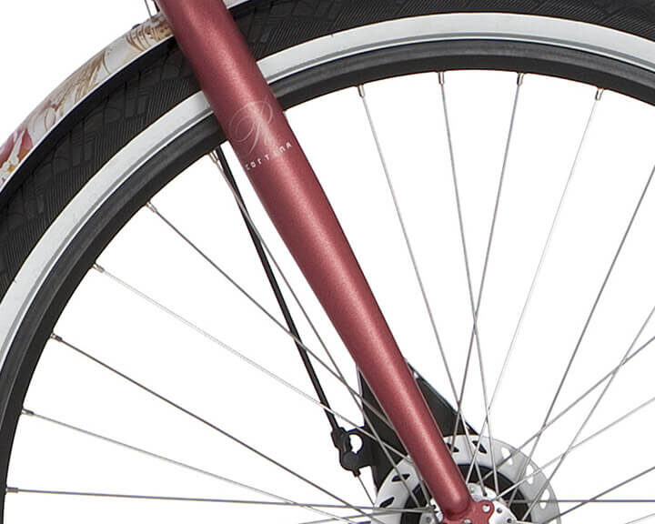 Cortina voorvork rood mat