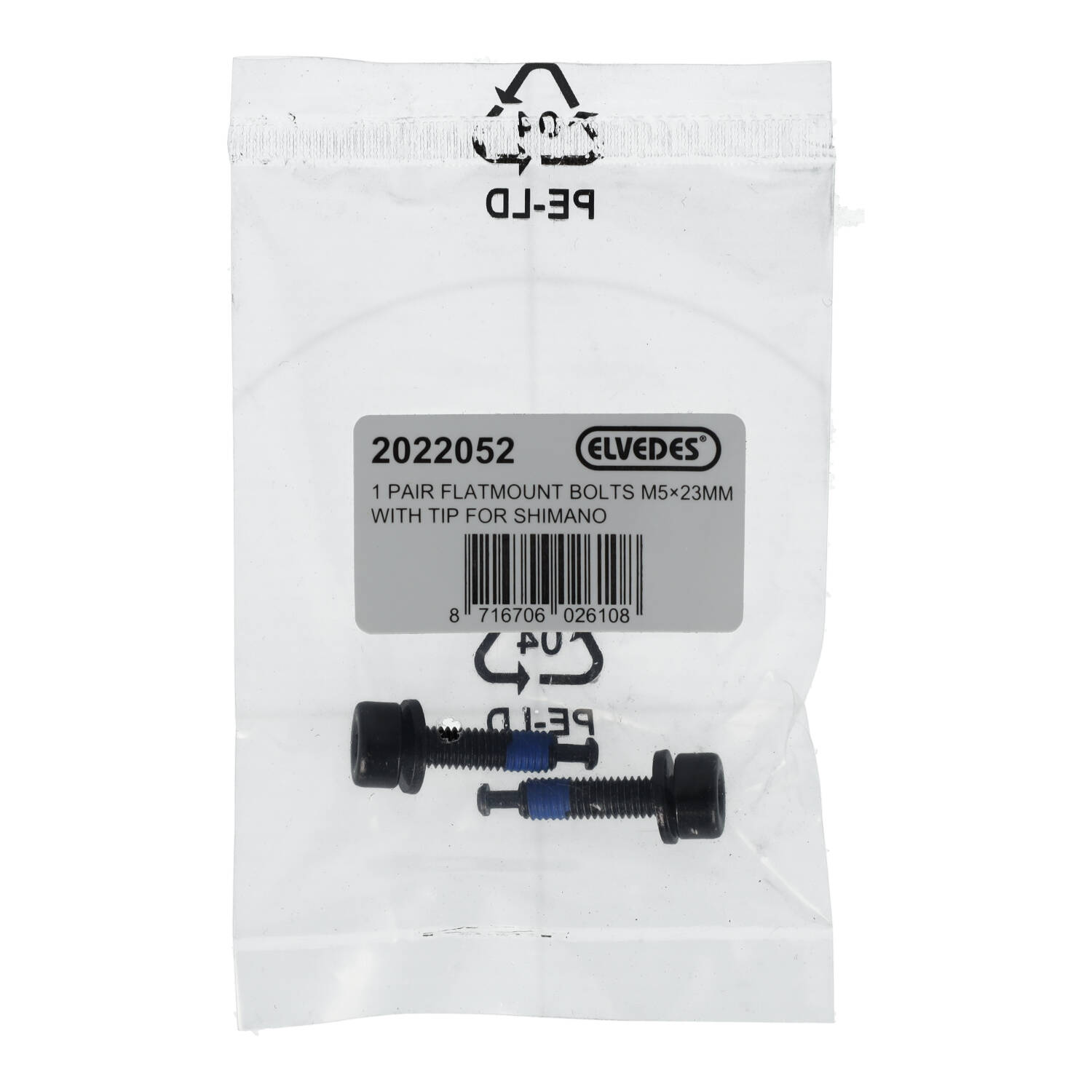 Elvedes 1 paar flatmount adapter bouten M5 × 23 mm