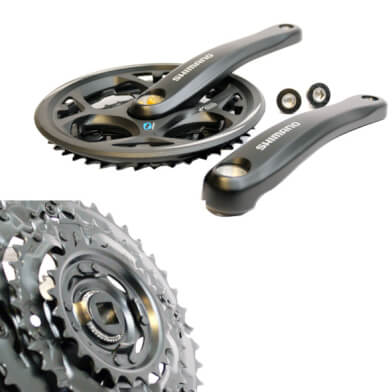 Shimano crankstel zwart