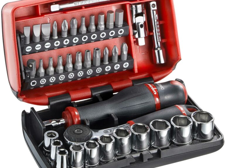 Facom dopsleutel set 1/4 Compact Nano met ratel 38-delig