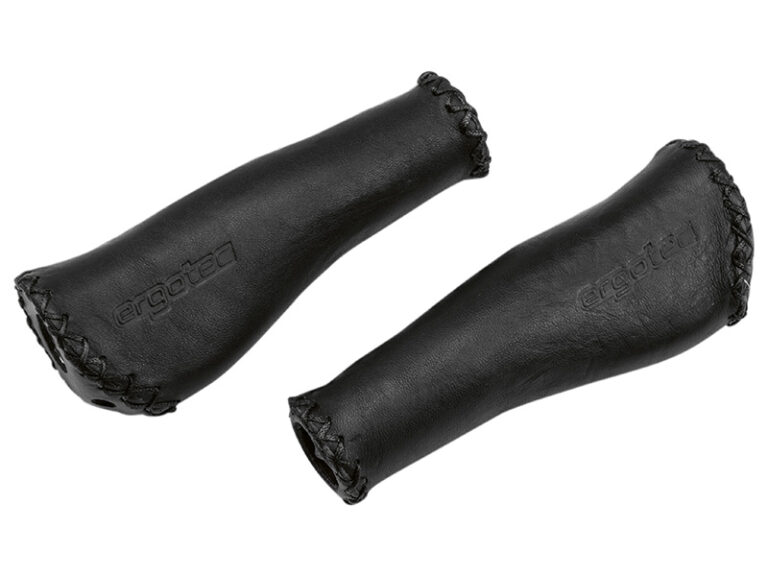 Ergotec handvatten Monaco 135mm leder zwart