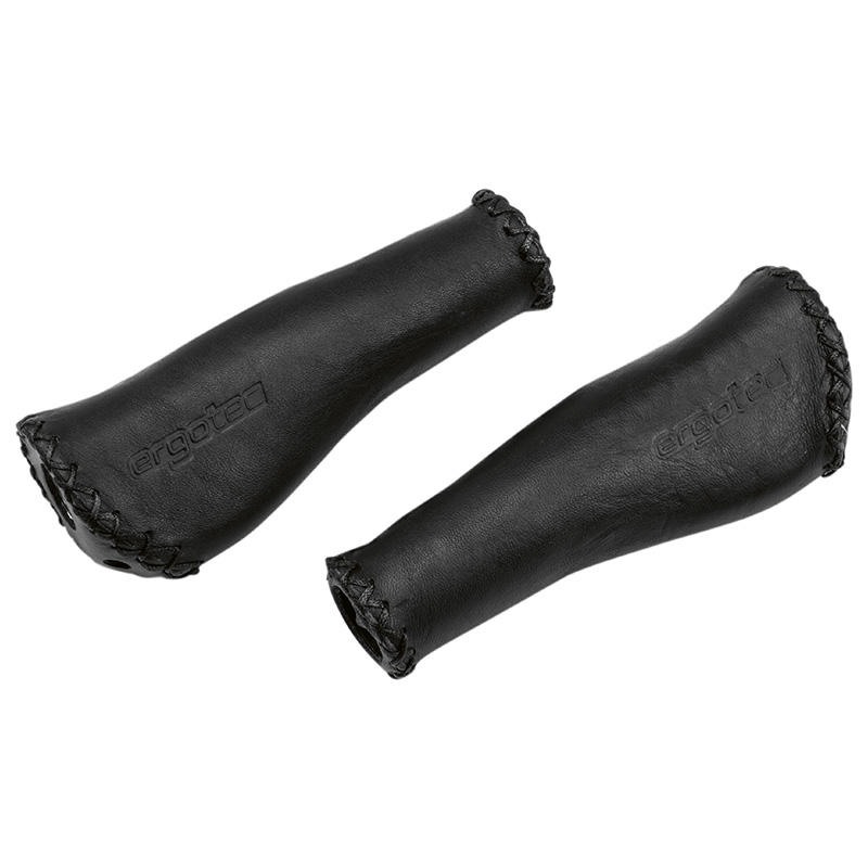 Ergotec handvatten Monaco 135mm leder zwart