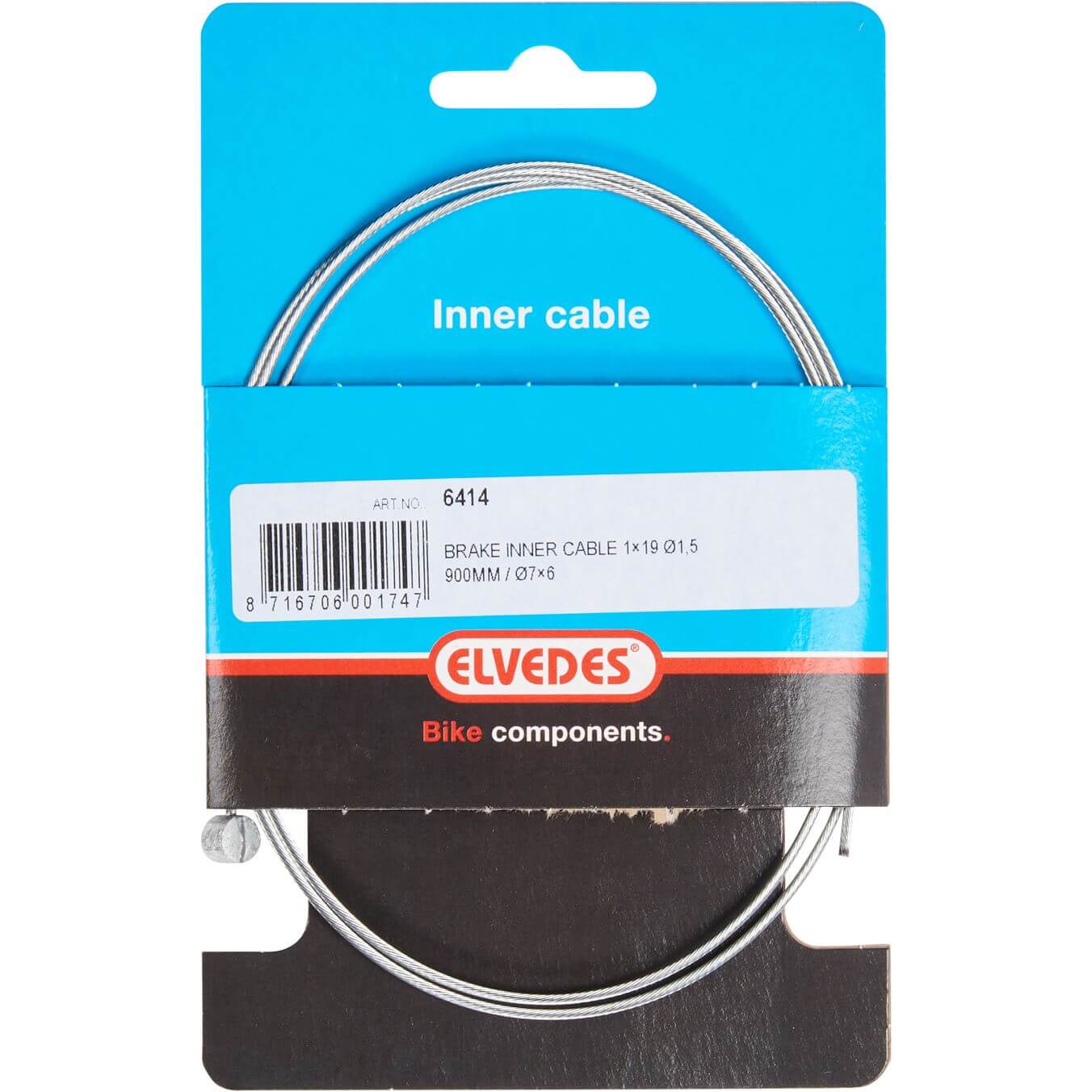 Elvedes rem binnenkabel 90cm nippel 7x6