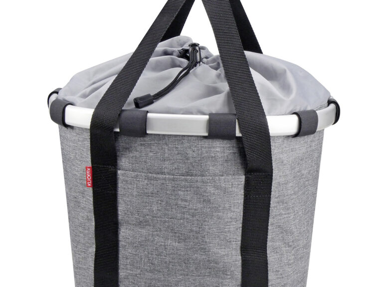 Klickfix fietsmand zilver