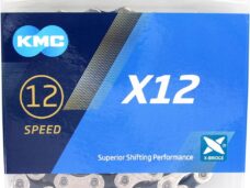 KMC kæde X12 sølv/sort 126s