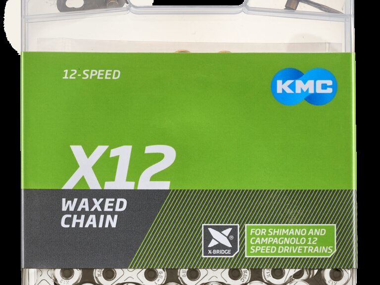 KMC ketting X12 silver/black 126s waxed