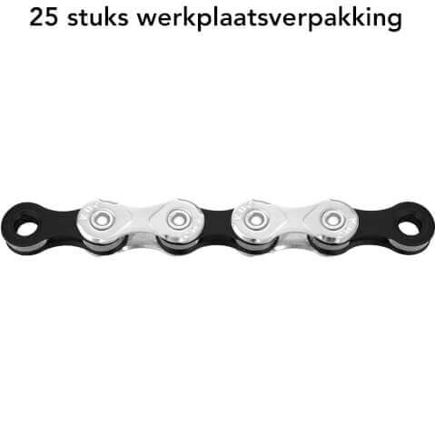 ds KMC ketting X12 silver/black 126s bulk waxed (25)