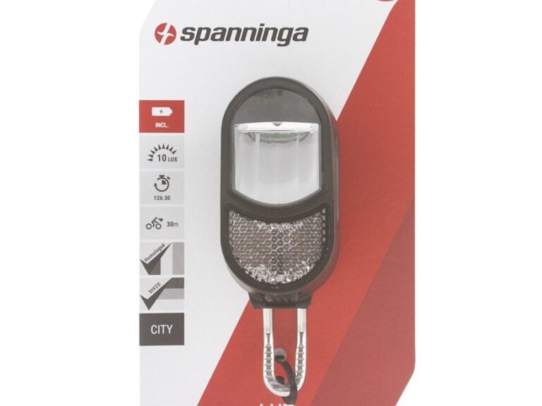Spanninga koplamp zwart