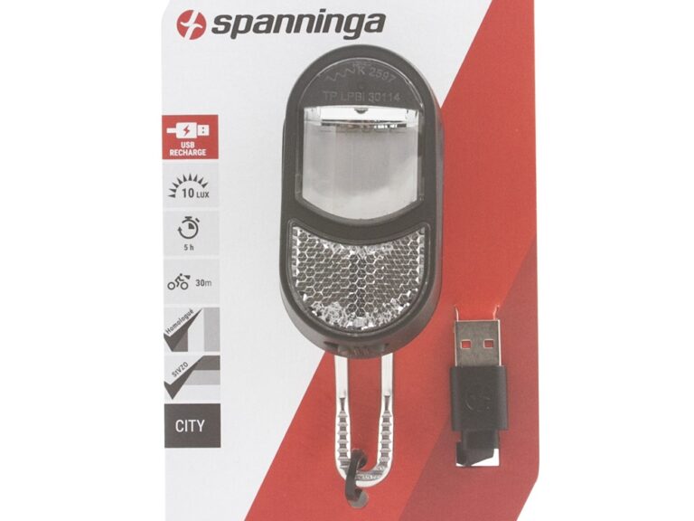 Spanninga koplamp zwart
