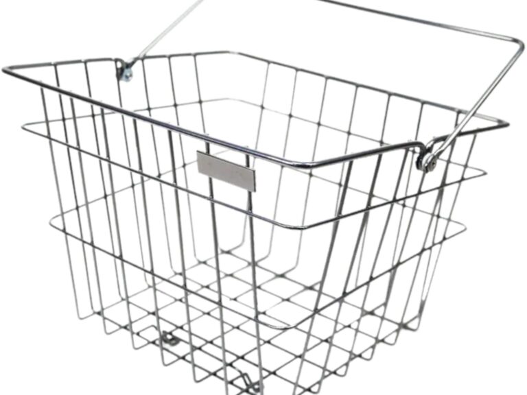 Steco fietsmand chroom