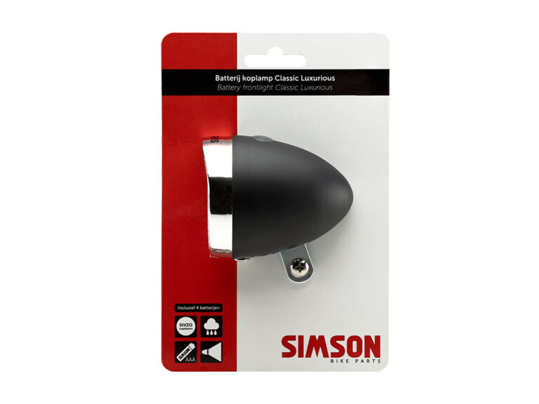 Simson koplamp zwart