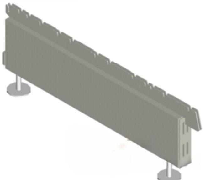 Voet 470x160mm RAL9006