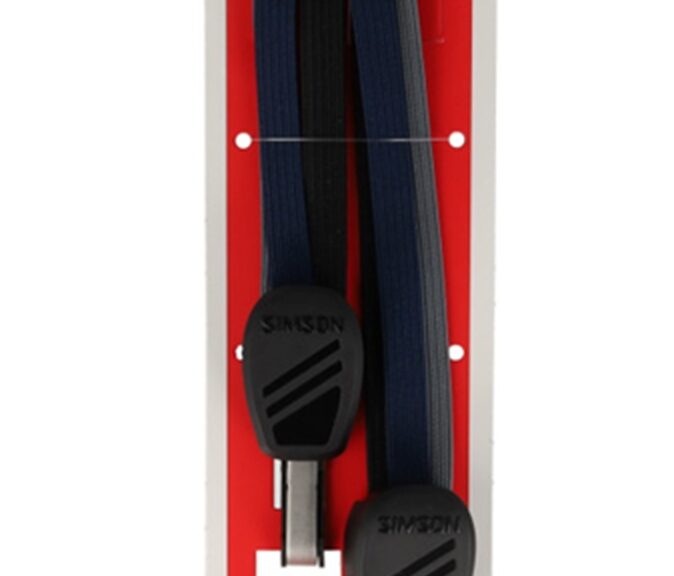 Simson karabijnhaakbinder 71cm zwart/blauw/antraciet