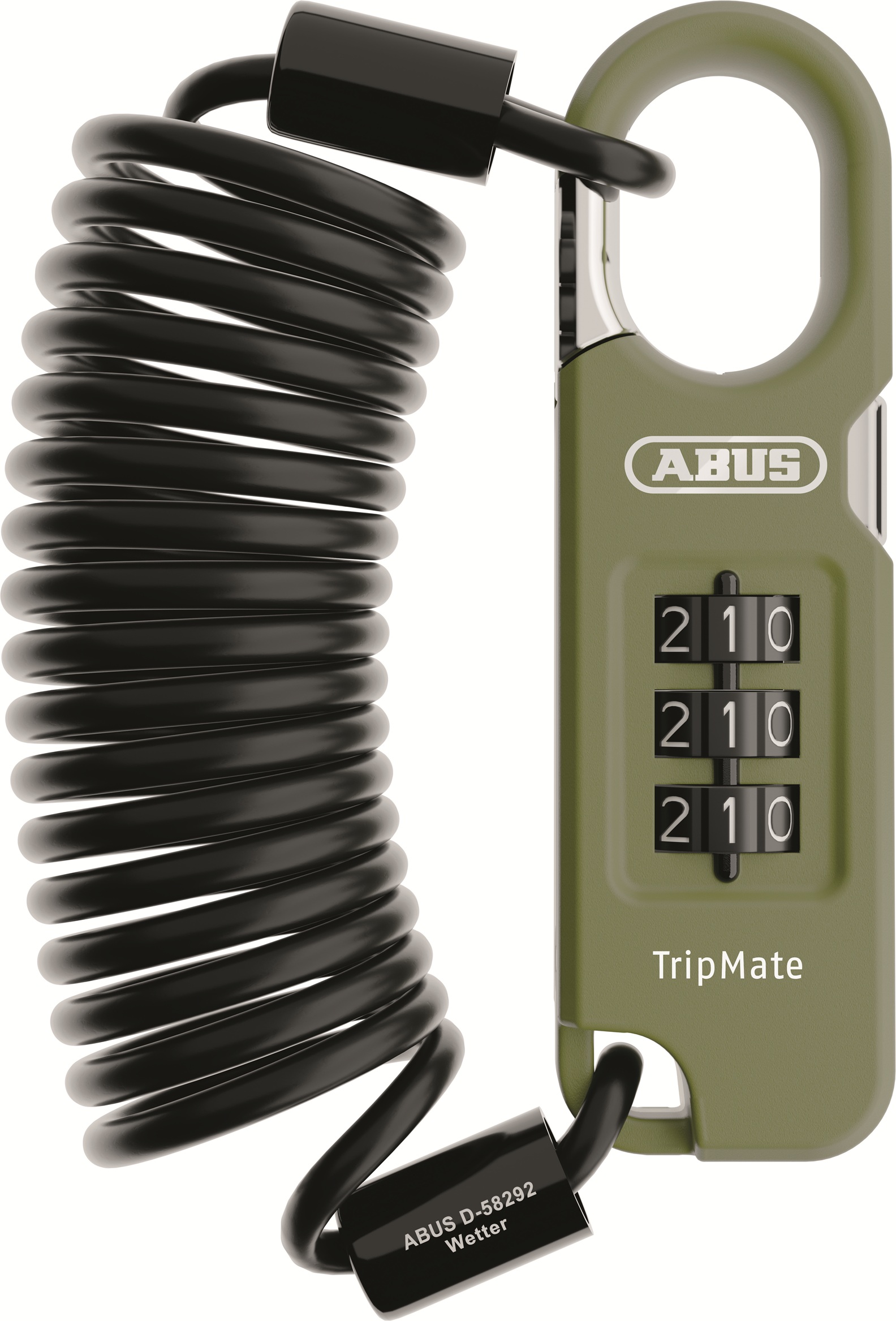 Abus kabelslot code Combiflex Tripmate 180 olive green