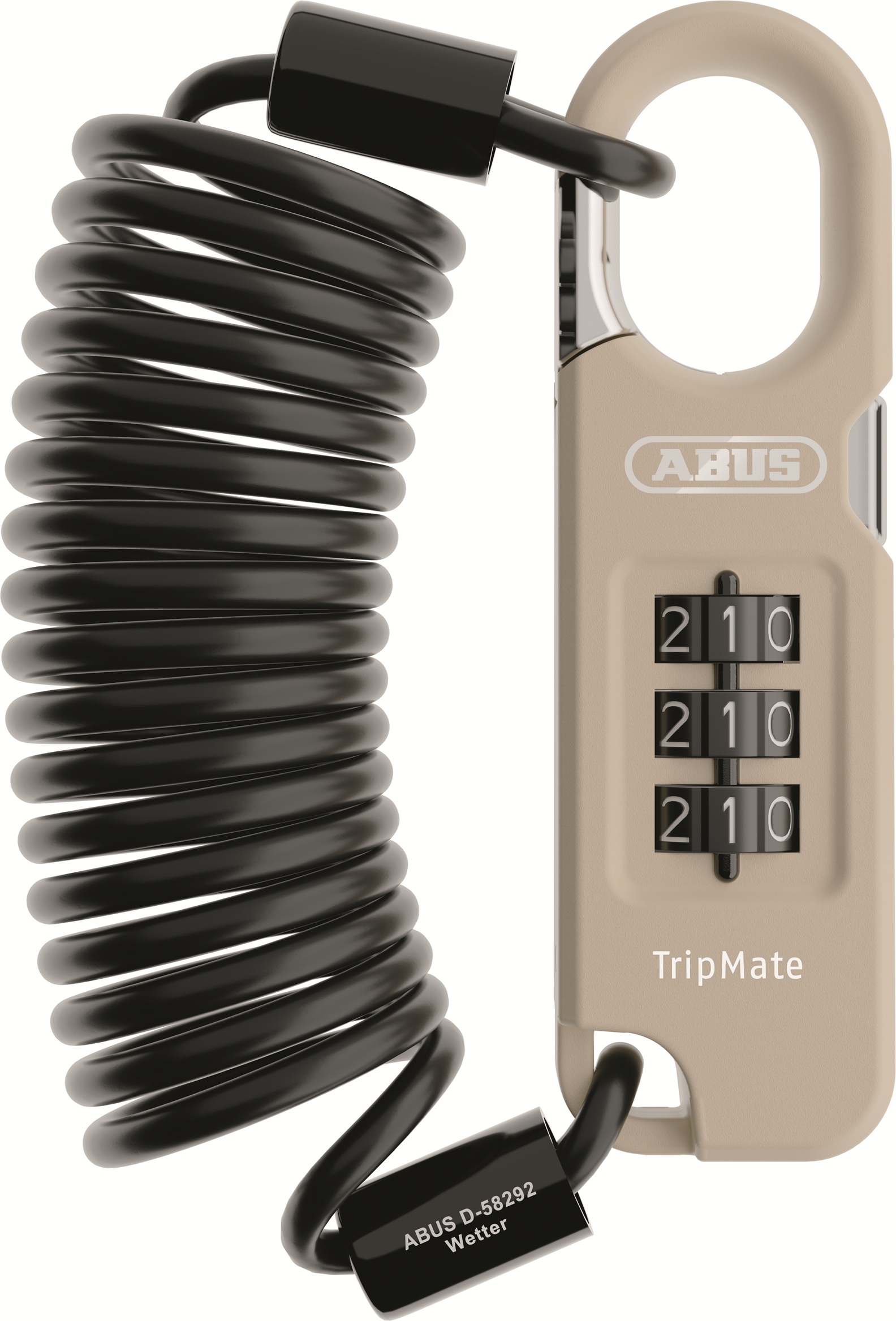 Abus kabelslot code Combiflex Tripmate 180 beige