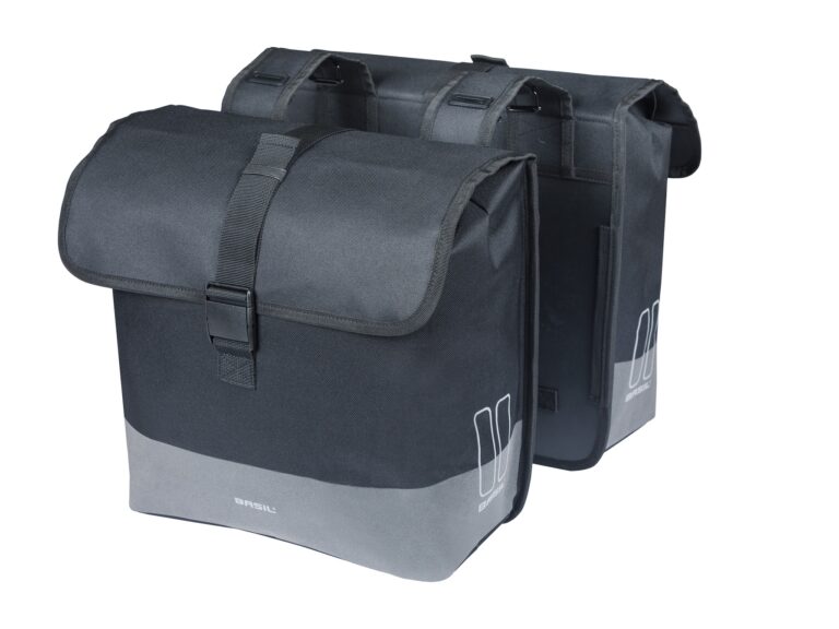 Basil fietstas dubbel Mara Evo zwart 28-34L