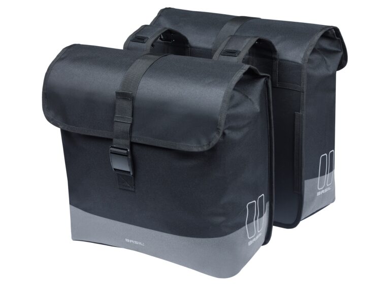 Basil fietstas dubbel Mara Evo XL zwart 38-46L