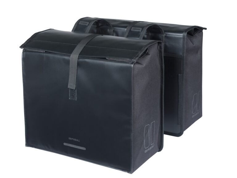 Basil fietstas dubbel Urban Load Pro zwart 50-64L