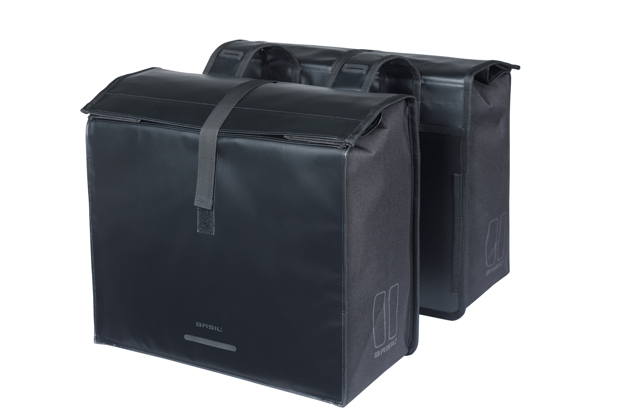 Basil fietstas dubbel Urban Load Pro zwart 50-64L