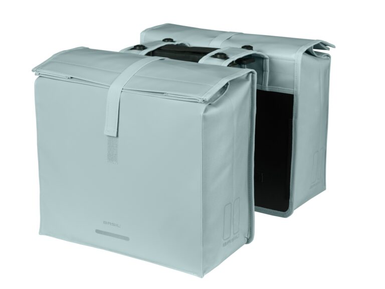 Basil fietstas dubbel Urban Load Pro silver blue MIK 50-64L