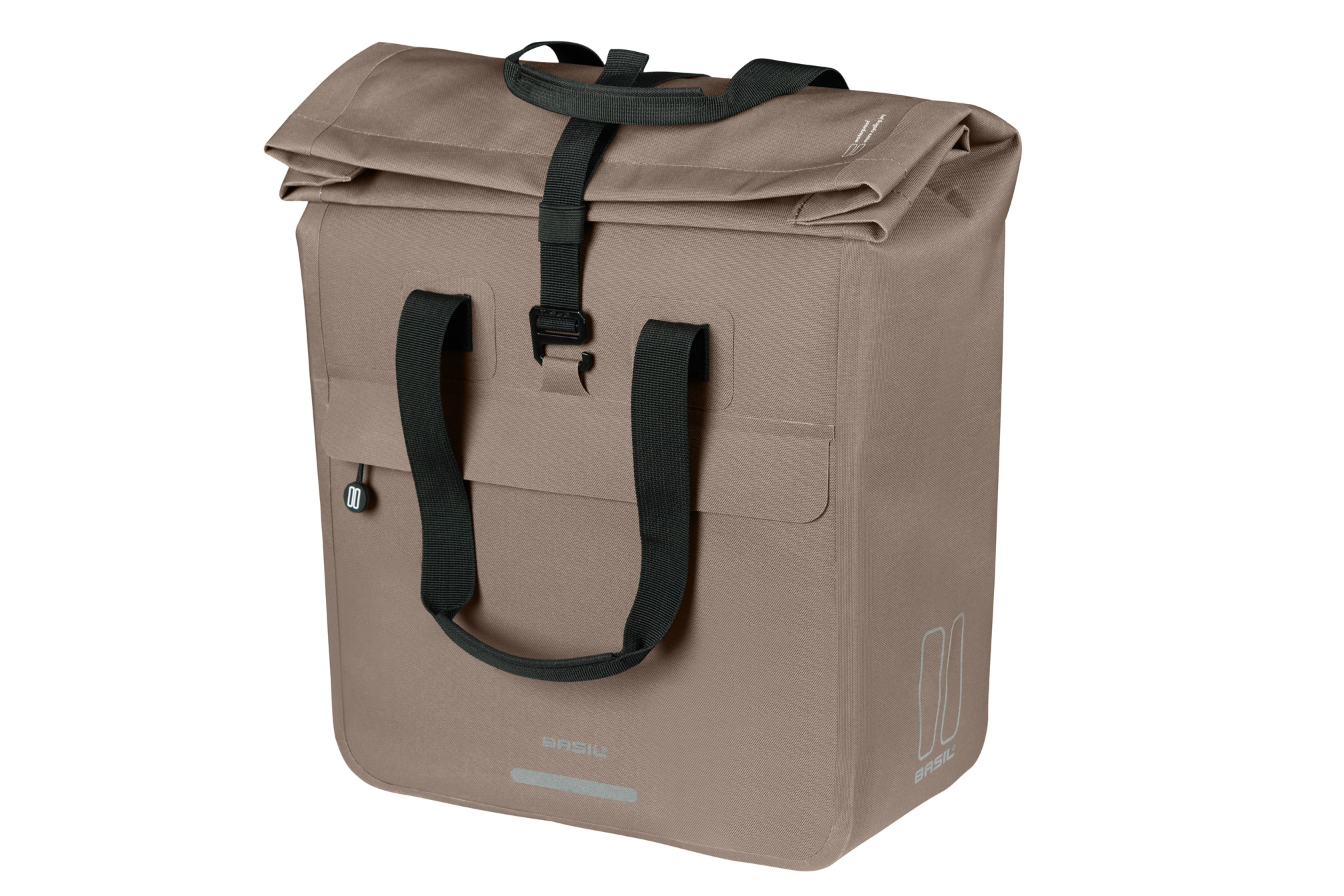 Basil shoppertas Urban Dry Neo Mik Hooks sage brown 23-26L