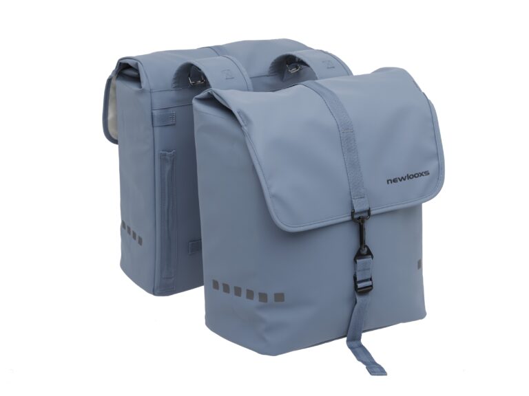 New Looxs fietstas dubbel Odense light blue 39L