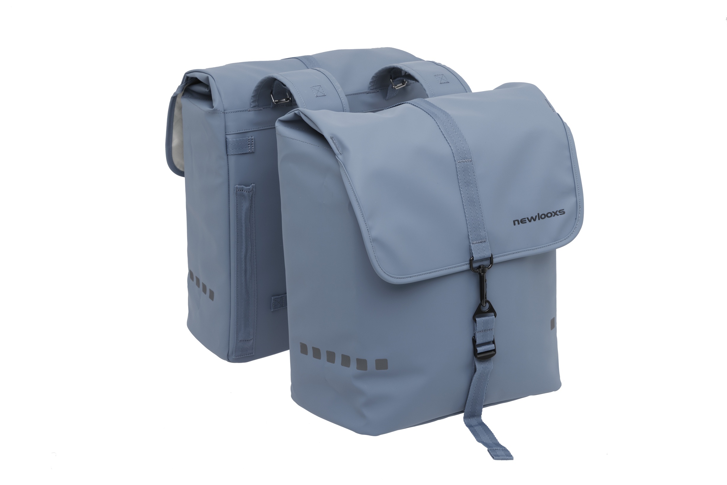 New Looxs fietstas dubbel Odense light blue 39L
