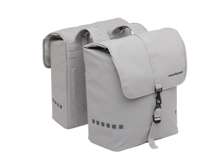New Looxs fietstas dubbel Odense light grey 39L