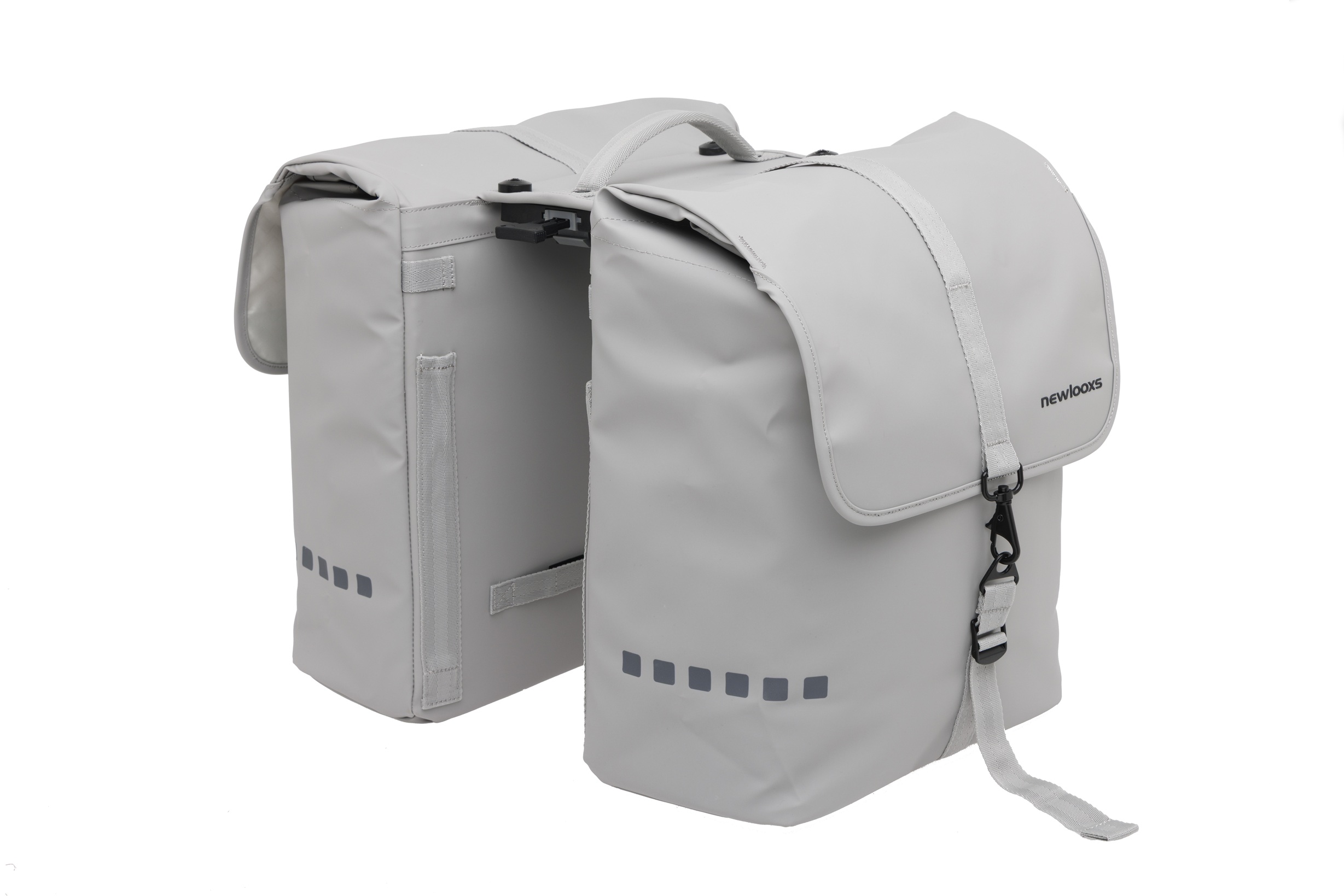 New Looxs fietstas dubbel Odense light grey MIK 2.0 39L