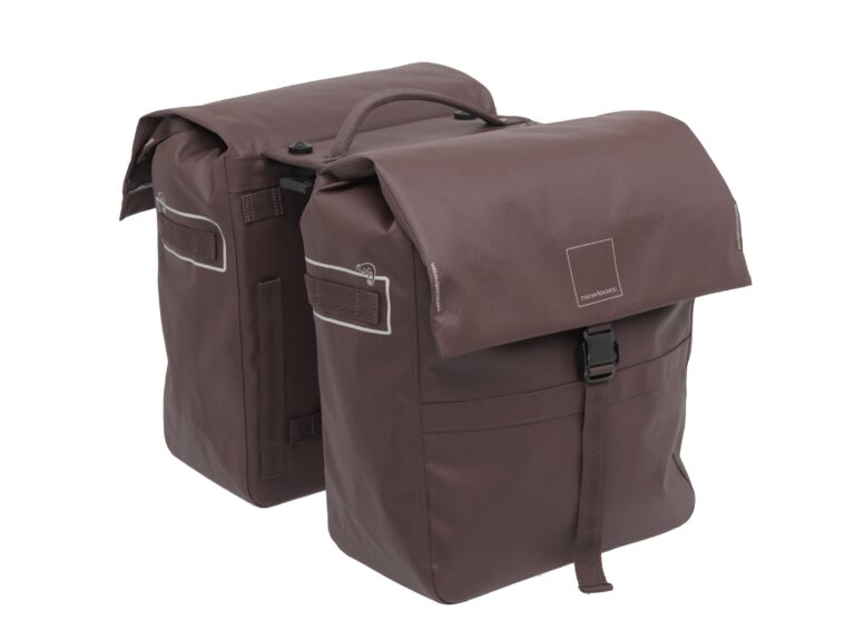 New Looxs fietstas dubbel Leeds chocolate MIK 38L