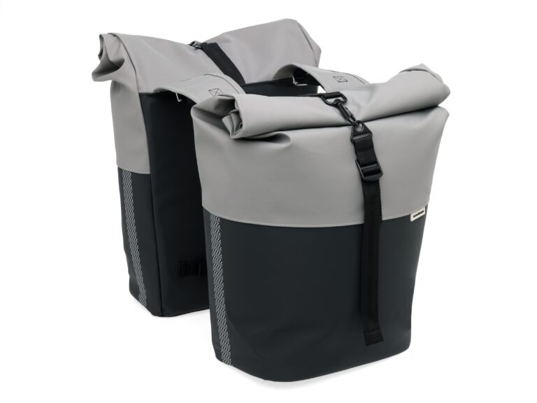 New Looxs fietstas dubbel Nyborg grey/black 34L