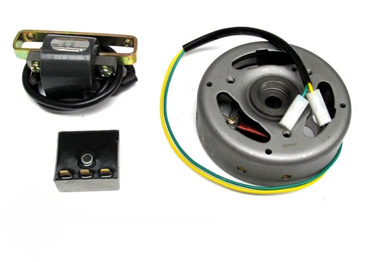 Puch Maxi ontsteking+vliegwiel+cdi+spanningsregelaar 6V 33W rechtsdraaiend elektronisch